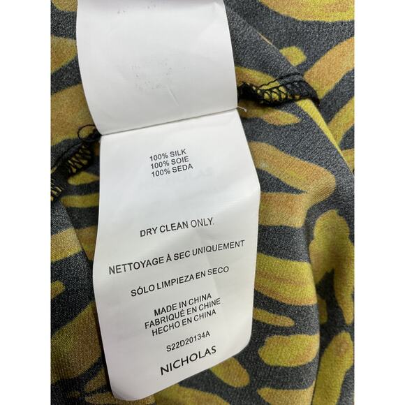 Nicholas 'Nina' Gold Silk Dress Size 2 - Picture 5 of 5